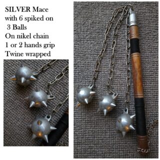 Morning Star Battle Mace - Triple Black Spiked Ball