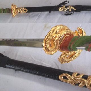 Full Tang Japanese Samurai Katana Double Serpant