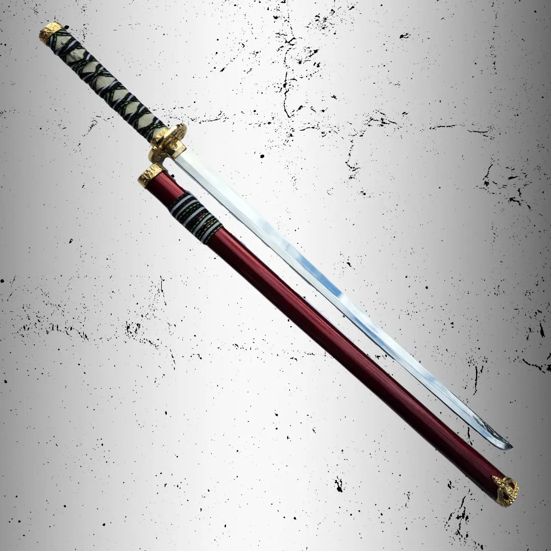 Featured image Full Tang Japanese Samurai Katana Red